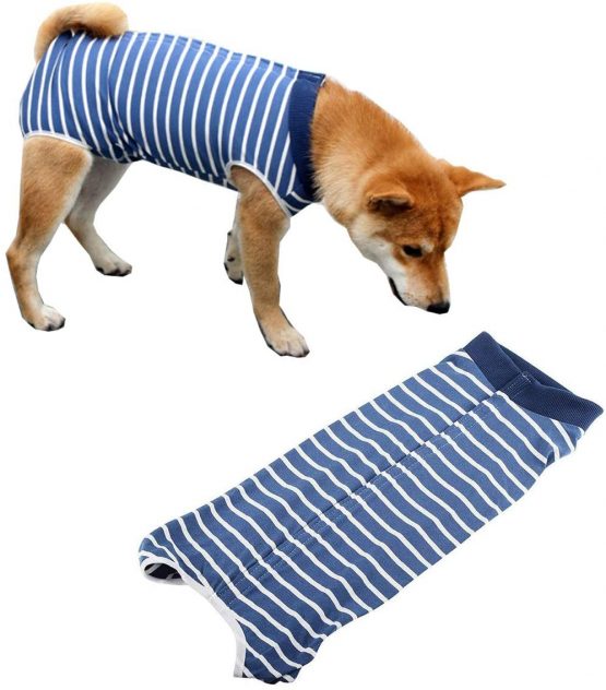TOPAUP Dog Recovery Suit Post Surgery Bodysuit Puppy Medical Vest Dog Surgical Suit after Neutering Wound Protector for Dogs Size L