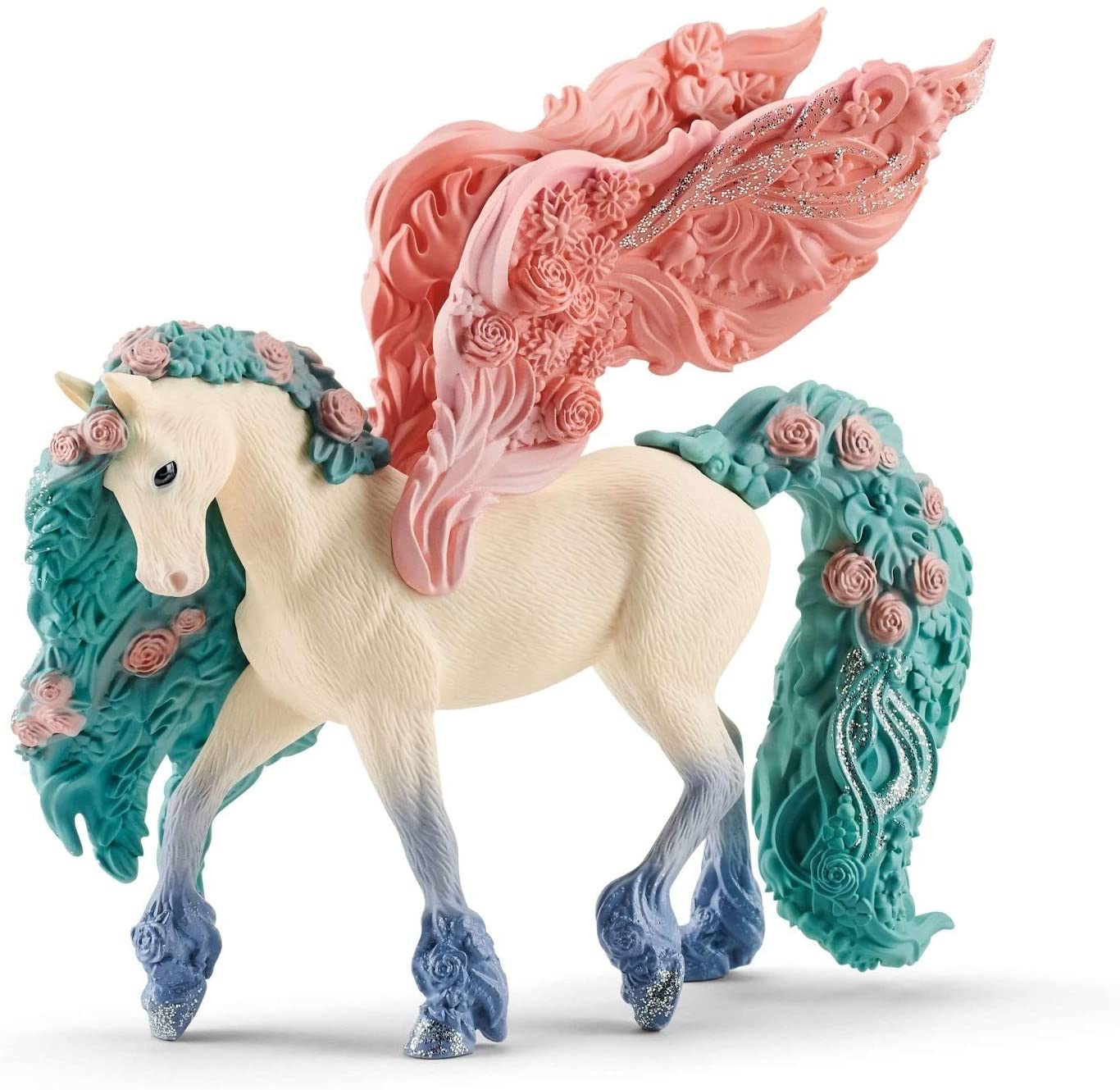 SCHLEICH Bayala 70590 Majestic Sparkle Flower Pegasus, Magical Toy Figurine with Glittery Detail, Part of BAYALA Theme World - Image 3