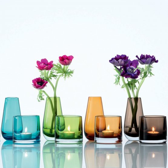 LSA LI19 Light Colour Tealight Holder H8.5 cm Amber - Image 3