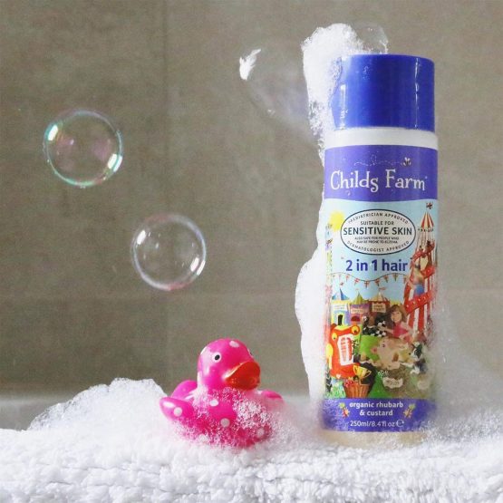Childs Farm | 2 in 1 Shampoo & Conditioner | Rhubarb & Custard | Sensitive Skin | Detangles & Nourishes Hair | 250ml Pack of 6 - Image 2