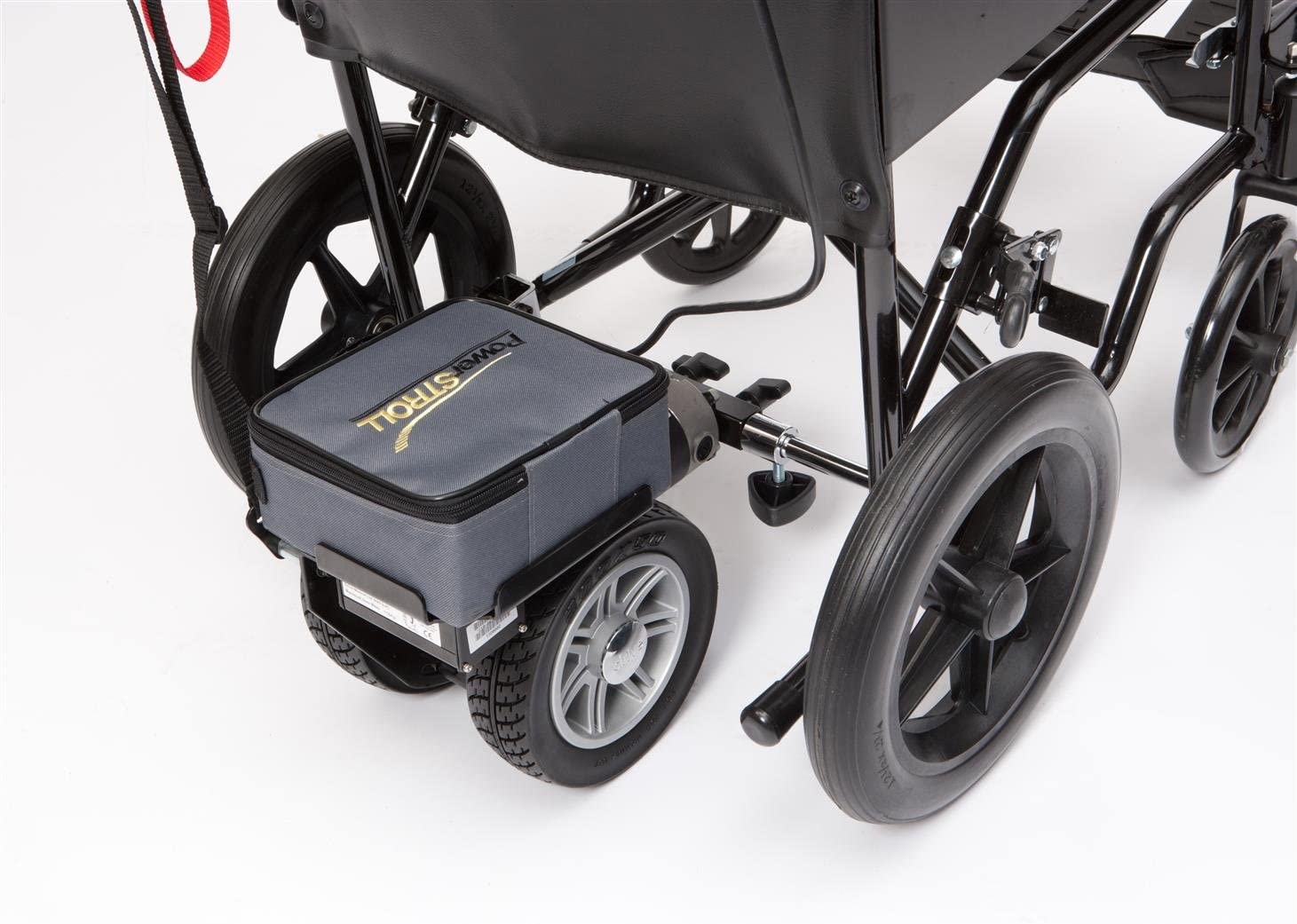 Drive Devilbiss Lightweight Dual Wheel PowerStroll with Reverse to Convert Manual to Electric Wheelchair, Black, Standard