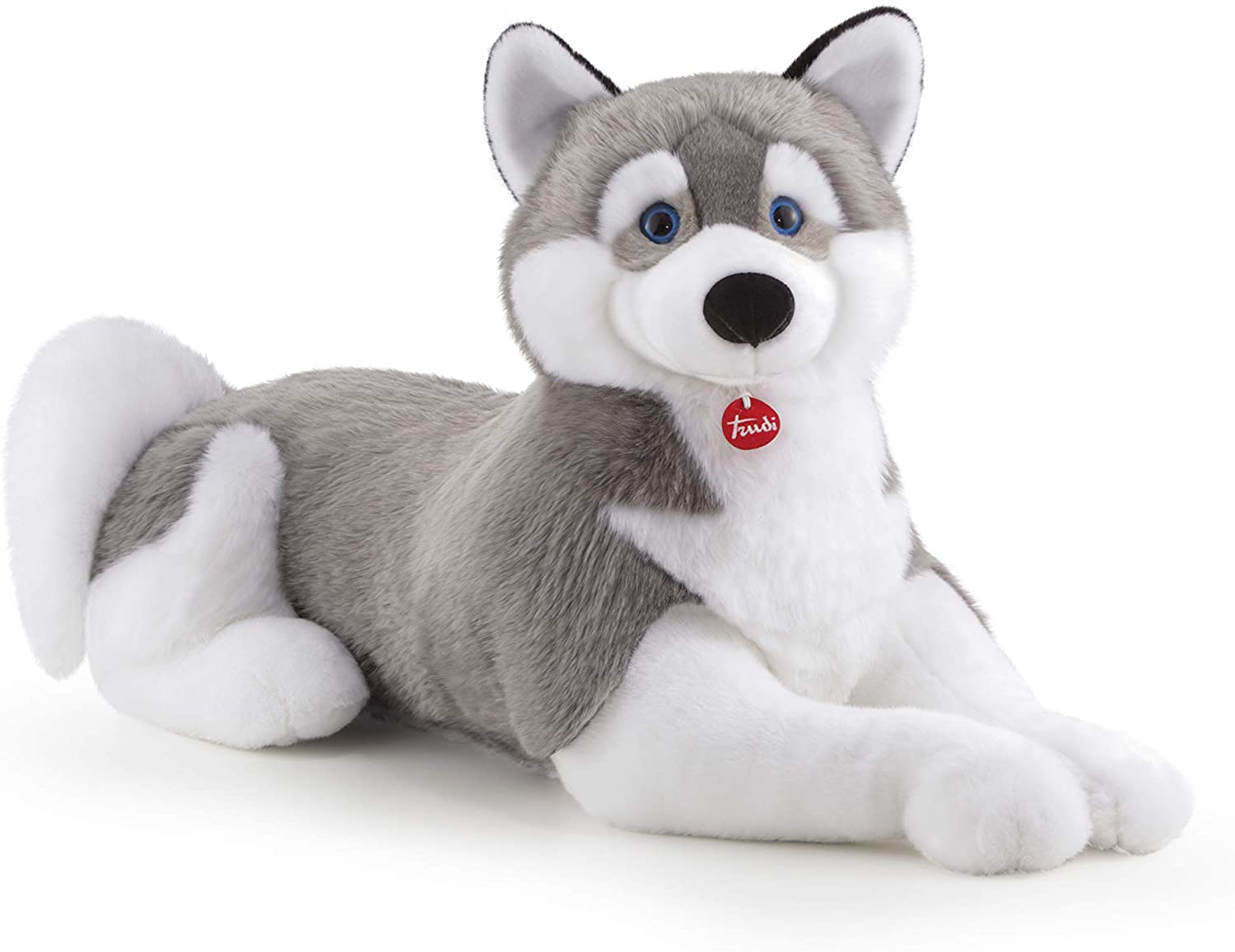 Trudi 22277 - Husky Marcus cm 47x58x100, White/Grey, JUMBO