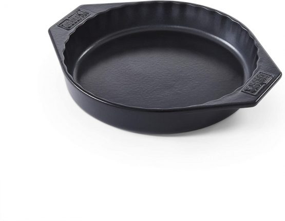 Weber 17887 Ceramic Pie Dish, Black