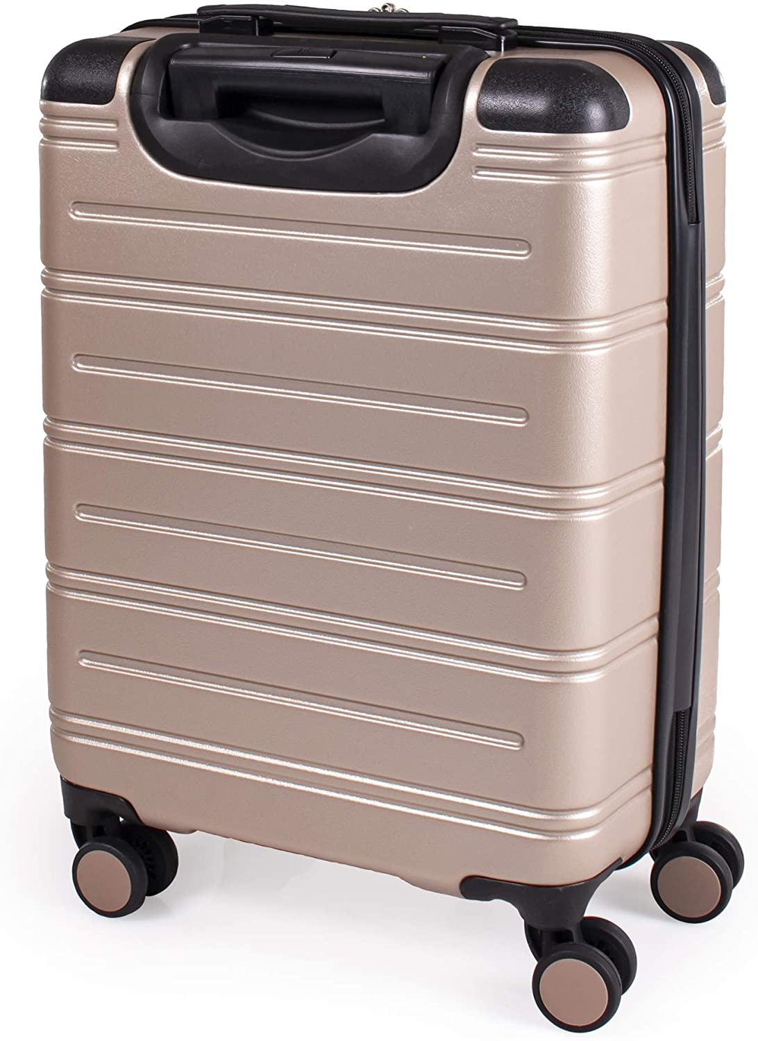Pierre Cardin ABS Hard Shell 22 Inch Suitcase - Cabin Approved British Airways Hand Luggage with 8 Spinner Wheels - Image 2