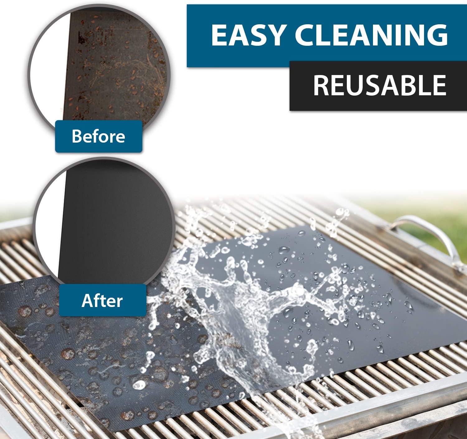 beenax Grill Mat Oven Liner Uncut 180 x 40 cm, Cut to Any Size Non