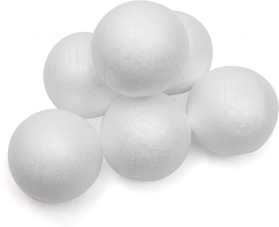 Belle Vous Styrofoam Craft Balls (24 Pack) - 8cm / 3 inches White Foam Spheres - Smooth Polystyrene Balls for Ornaments, DIY Arts/Crafts, Household/School Projects, Party Decoration, Christmas Baubles - Image 3