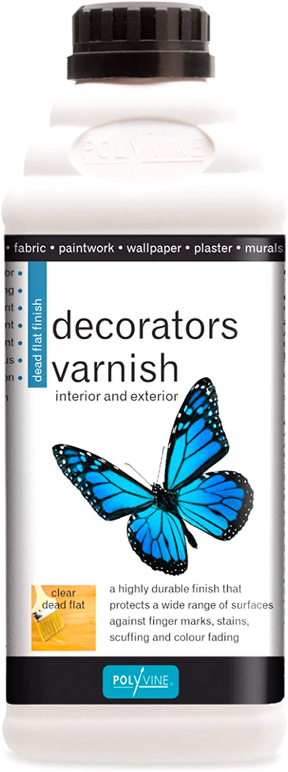 Polyvine Decorators Varnish Satin, Water Resistant Clear Varnish with UV Protection, Seals and Protects Emulsion