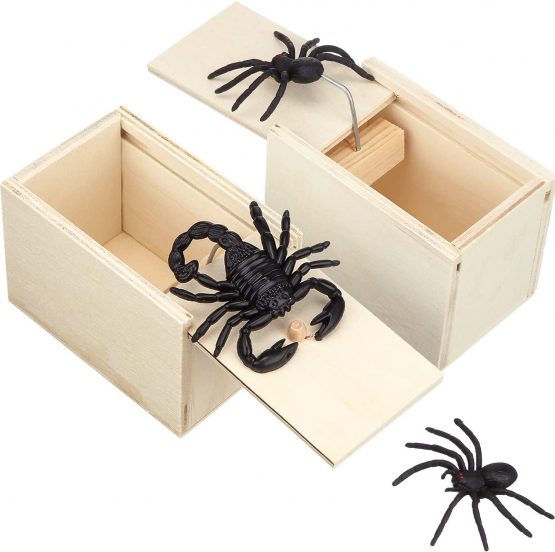 2 Pieces Spider Prank Scare Box Spider and Scorpion Prank Box Funny ...