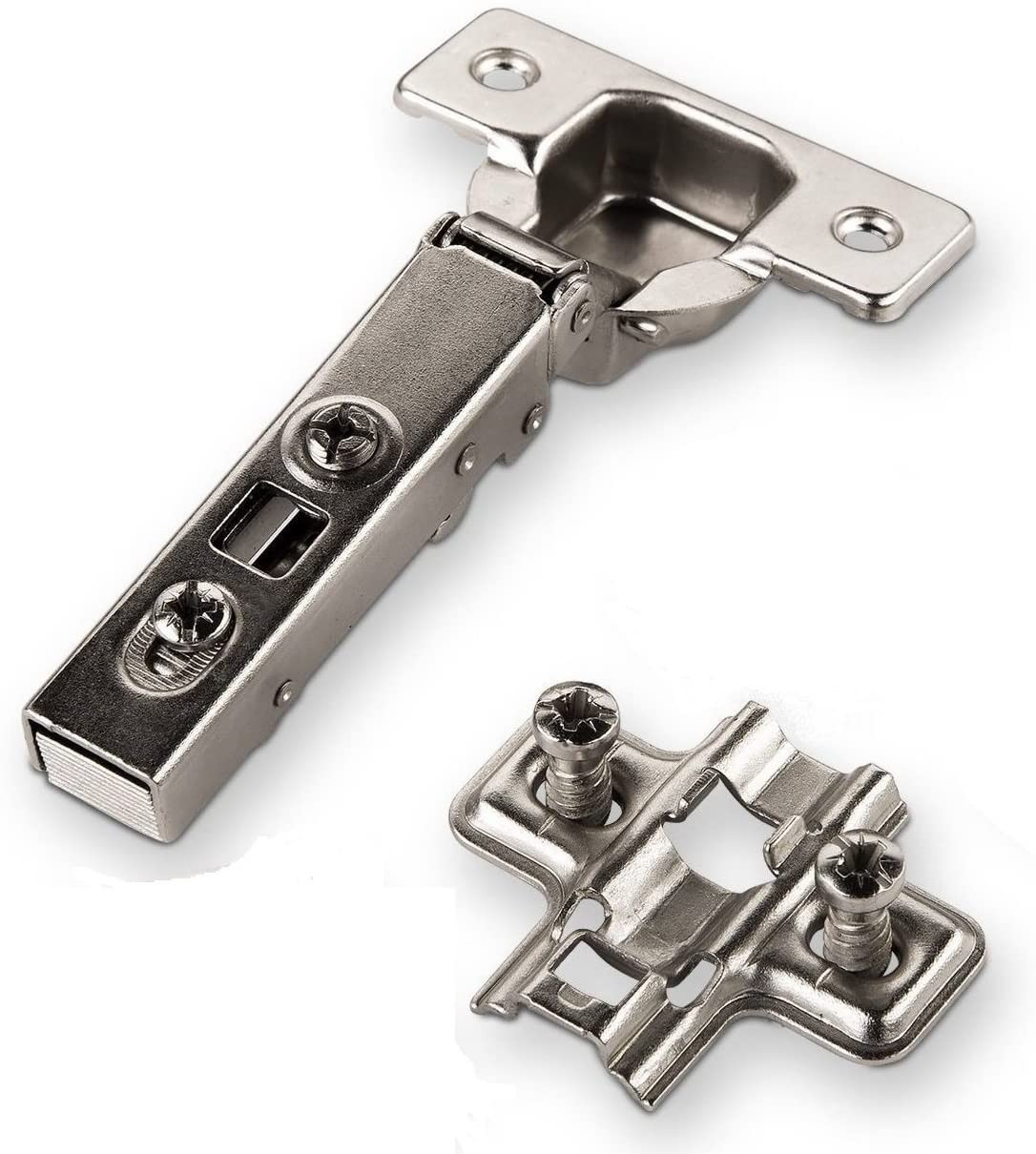 30 X Pack of Soft Slow Close Kitchen Cabinet Door Hinges, Metal