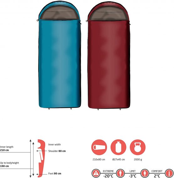 Grand Canyon Utah 190 Premium Sleeping Bag for Outdoor Camping Limit 2° - Image 2