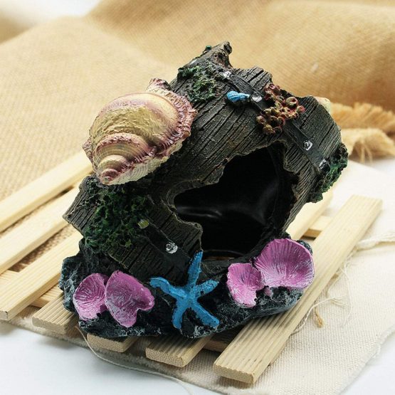 Balacoo 1pc Artificial Fish Tank Shelter Wine Bucket Wine Tub Broken Barrel for Aquarium Ornament Fish Tank Decoration - Image 3