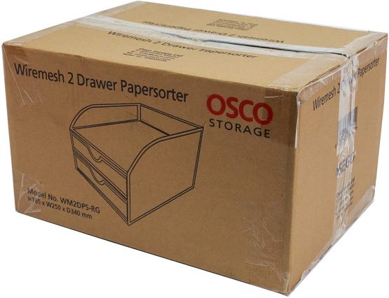 OSCO Wiremesh 2 Drawer Papersorter - Silver - Image 3