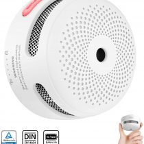 X-Sense Mini Smoke Alarm, 10-Year Battery Fire Alarm Smoke Detector with LED Indicator & Silence Button, Conforms to EN14604 Standard, XS01