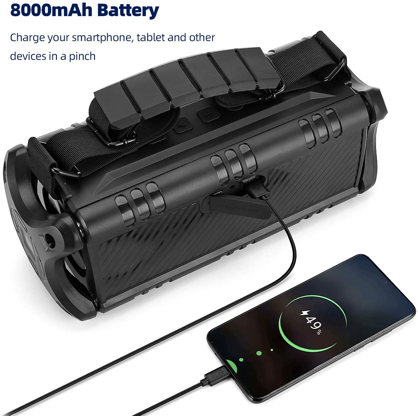 W-KING 90W Max Bluetooth Speaker, IPX6 Waterproof Portable Speakers Wireless Bluetooth - Image 2
