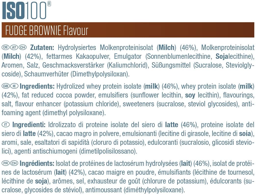 Dymatize ISO 100 Fudge Brownie 2,2 kg - Whey Protein Hydrolysat + Isolat Powder, 2.2 kg (Pack of 1) - Image 3
