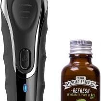 Wahl Aqua Blade Beard and Stubble Trimmer, Men’s Hair Trimmers with Beard Oil, Stubble Trimmer for Men, Male Grooming Set, Fully Washable, Lifetime Blade Warranty, Ultra Close Cutting, Cordless