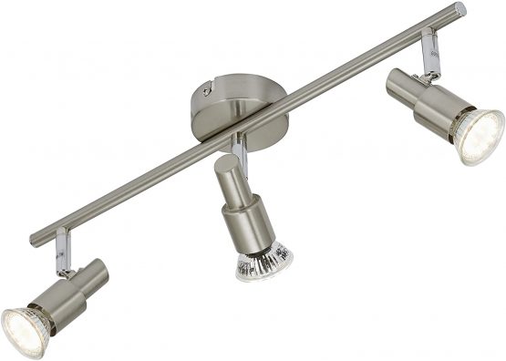 BRILONER LED Ceiling Light/Spotlights, Metal, GU10, 3 W, Satin Nickel