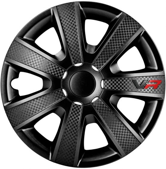 Set wheel covers VR 16-inch black/carbon-look/logo