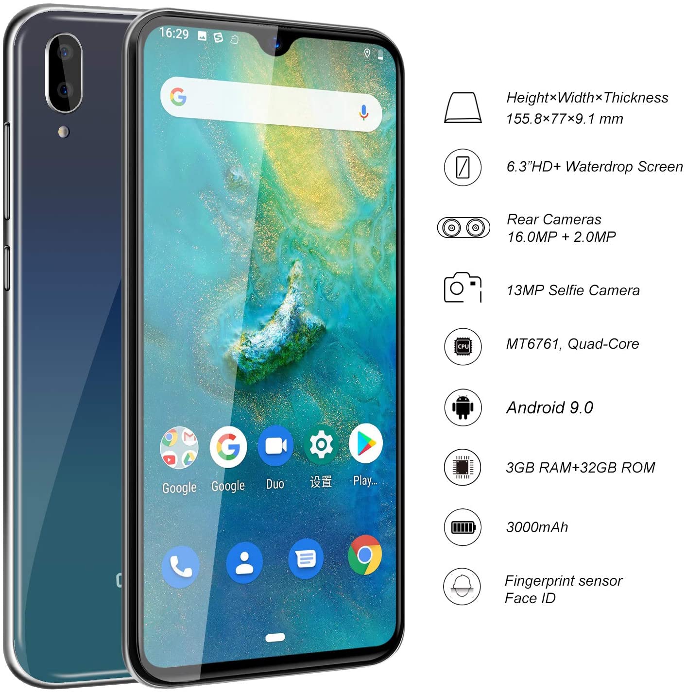 CUBOT R15 Pro 4G SIM Free Moible Phone, 6.2-Inch Dewdrop Full-screen ...