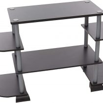 FURINNO Toolless TV Stands, Wood, Espresso and Black, one size