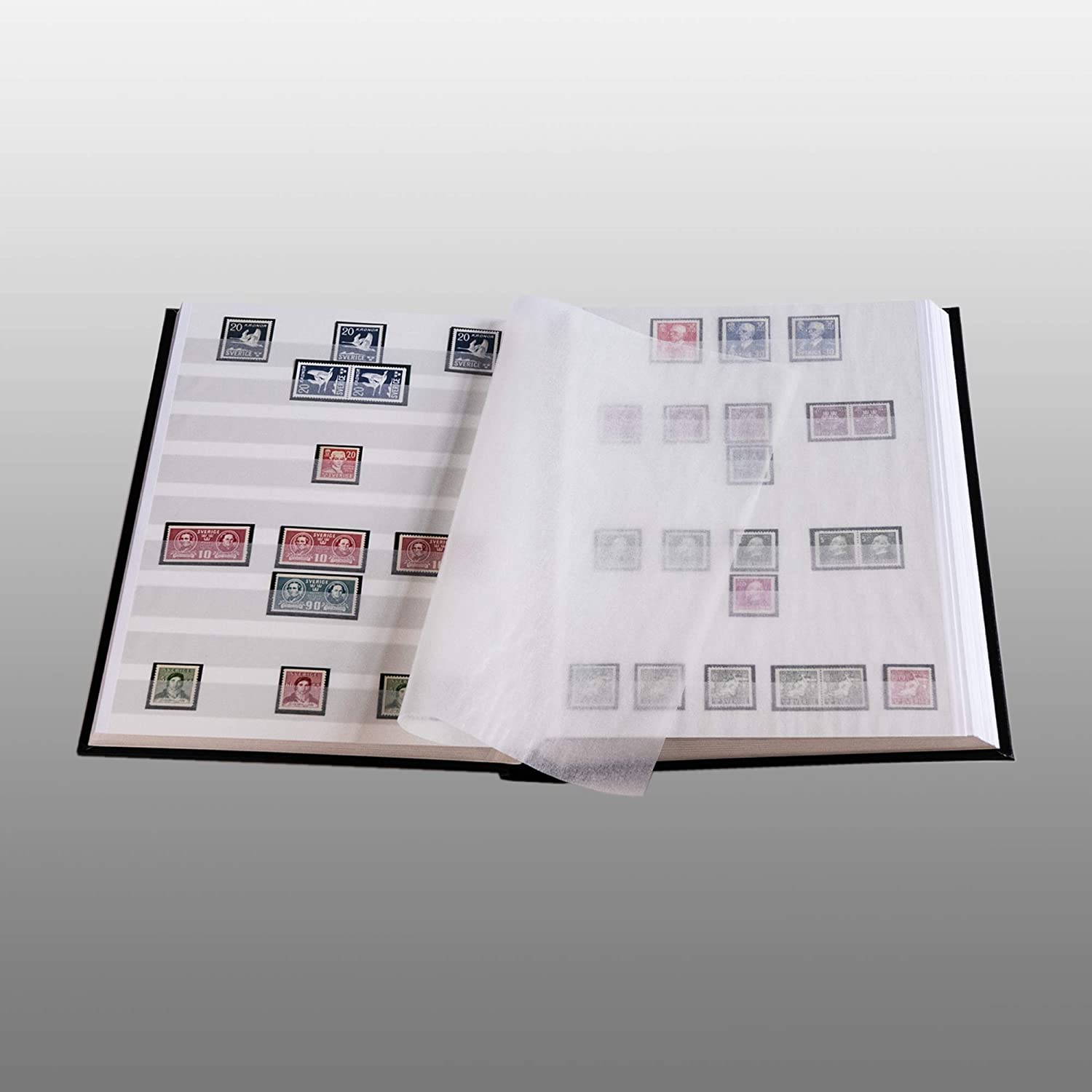 Prophila stockbook 60 white sides padded with slipcase red, White,gold, Medium - Image 4