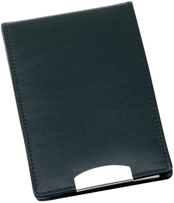 Cescahide Leather Flip Up Notepad Jotter with Pen - Black - Image 2
