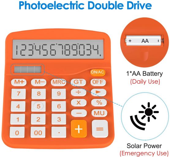 Helect Standard Function Desktop Calculator (Orange) - Image 3