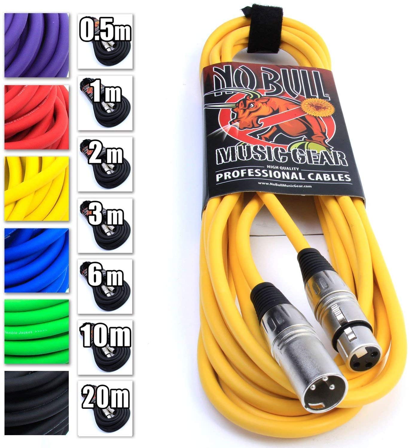 No Bull Nordell Music Gear' Premium XLR Cable (Yellow