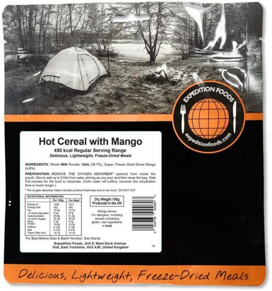 EXPEDITION FOODS expeditionfoods Expedition Foods Regular Serving Hot Cereal Start with Mango-Orange, 450kcal
