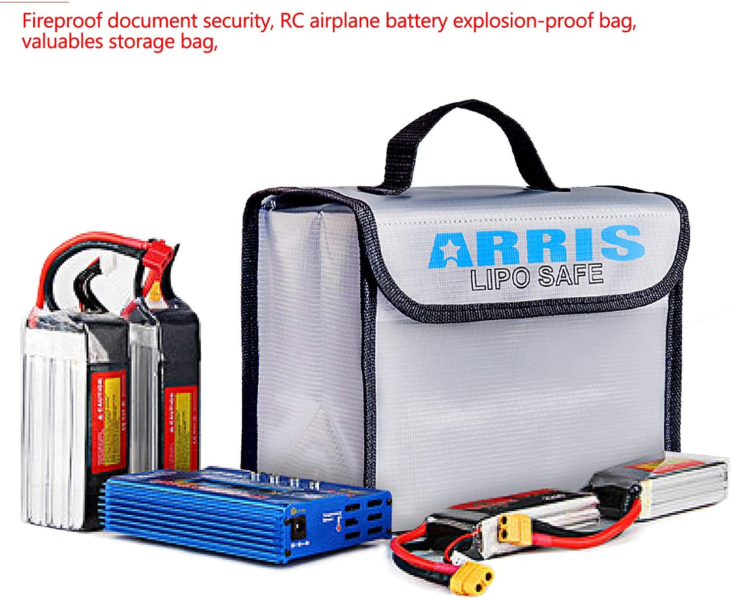 Wandefol Lipo Battery Safe Bag, Explosionproof Fireproof Batteries