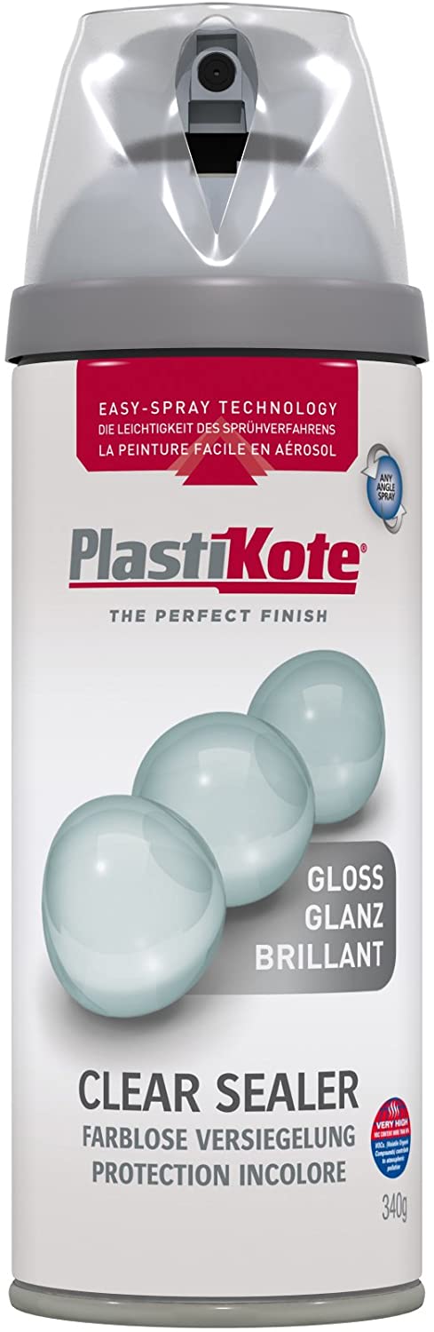 Plasti-kote 24000 400ml Premium Spray Paint Gloss - Clear Acrylic, 400 ml (Pack of 1)