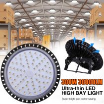LED UFO High Bay Light Industrial lamp 300W, WZTO 5000LM 6000-6500K SMD 2835 LED Warehouse Lighting with Cold White Beam Angle 120 ° for Ceiling Lights, Hall Lighting, Workshop Lighting