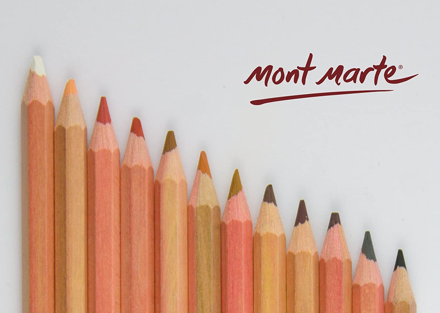 Mont Marte Skin Coloured Pencils Set - 12 Pieces - Ideal Artist Colouring Pencils for Expressive Portrait Drawings - Image 4