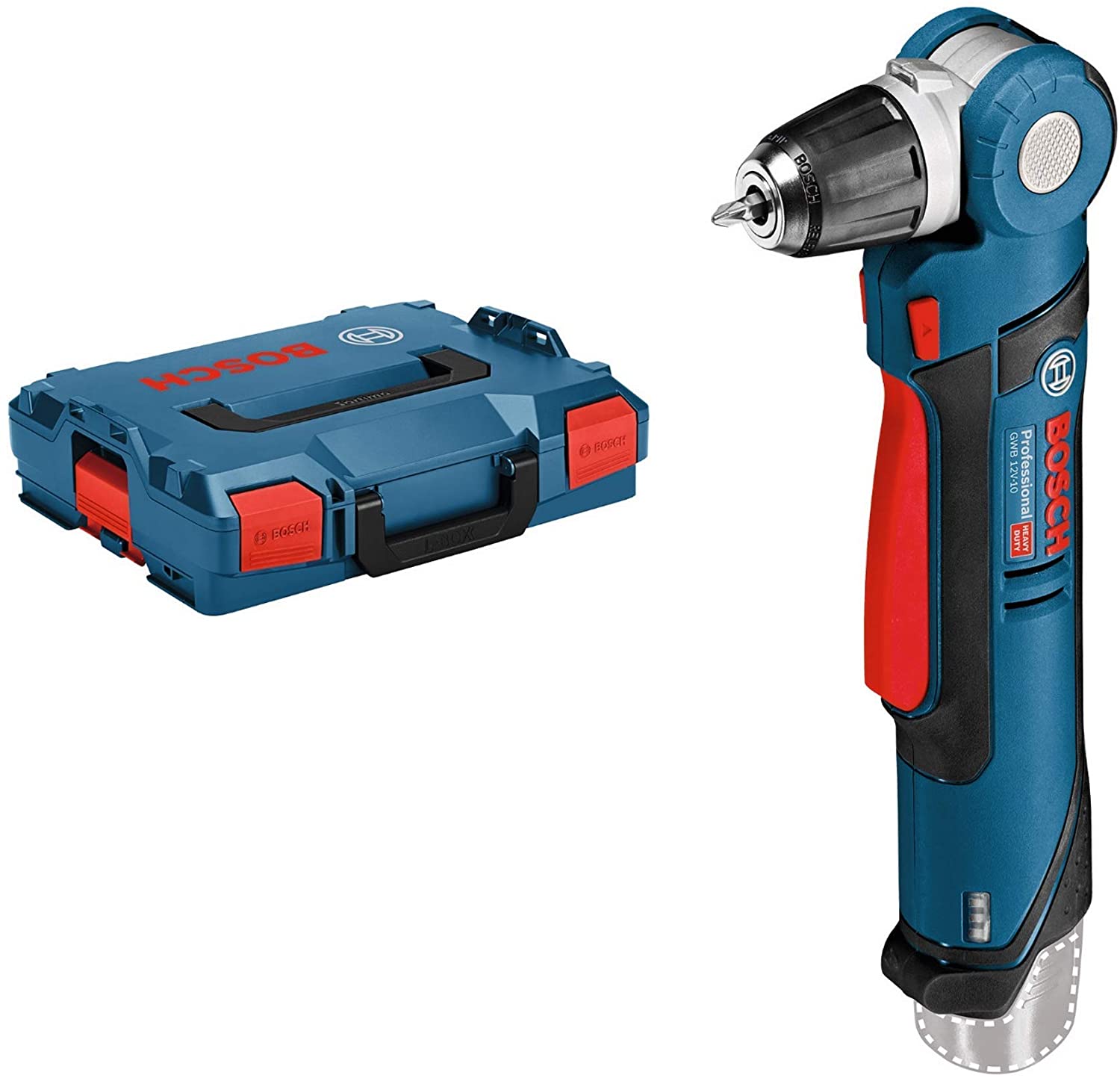 Bosch Professional 12V System GWB 12V-10 cordless angle drill (incl. 1/2 L-BOXX inlay for accessories L-BOXX inlay, L-BOXX