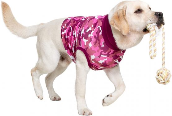 Suitical Recovery Suit Dog, X-Small, Pink Camouflage - Image 2