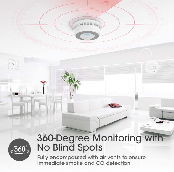 X-Sense 10-Year Battery Combination Smoke Carbon Monoxide Detector Alarm with LCD Display of CO Readings, Fire and CO Alarm, Complies with EN 14604 and EN 50291 Standards, SC07 - Image 4
