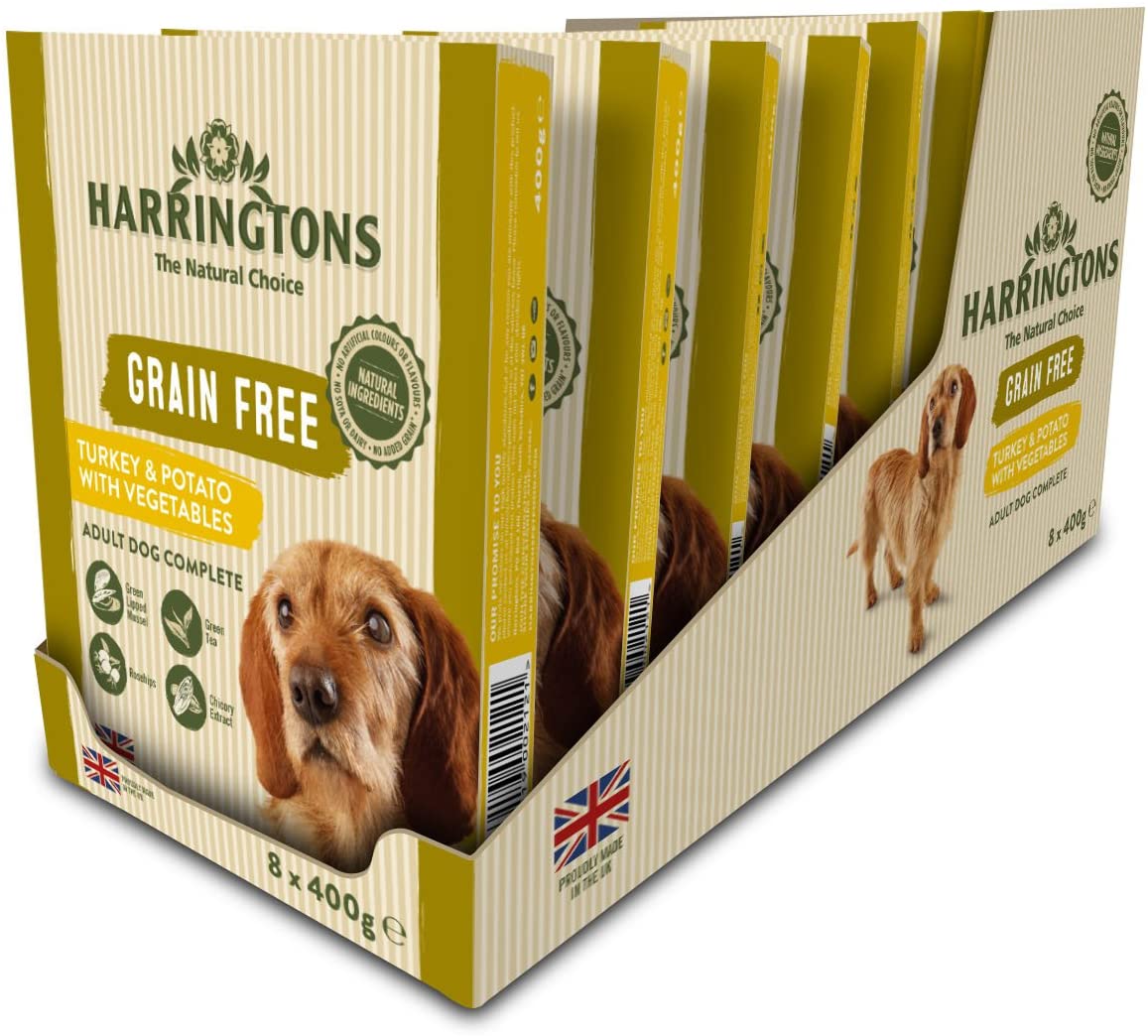 Harringtons Complete Wet Tray Grain Free Hypoallergenic Adult Dog Food Turkey & Potato 8x400g - Made with All Natural Ingredients - Image 3