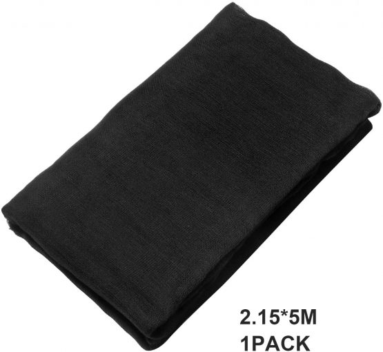 215 x 500 CM Creepy Cloth Spooky Cheesecloth Cotton Muslin Cloths Halloween Decorations for Haunted Houses Party Doorways Outdoors (Black) - Image 2