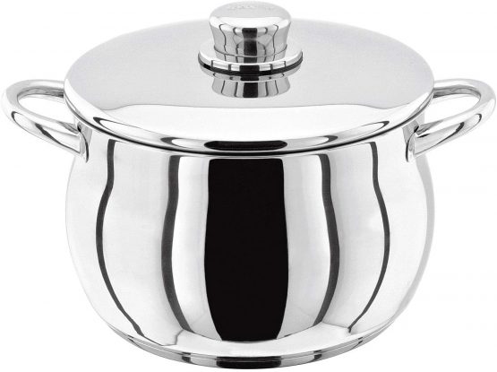 Stellar 1000 Stainless Steel Stockpot/Deep Casserole Pan with Lid (24CM (5.7Ltr))