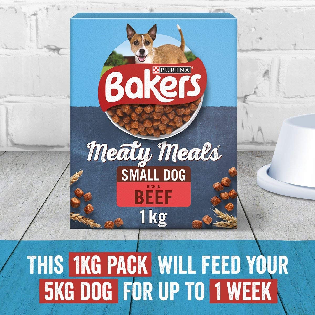 Bakers Meaty Meals Adult Small Dry Dog Food Beef 1kg (Pack of 4), 1 kg (Pack of 4) - Image 2