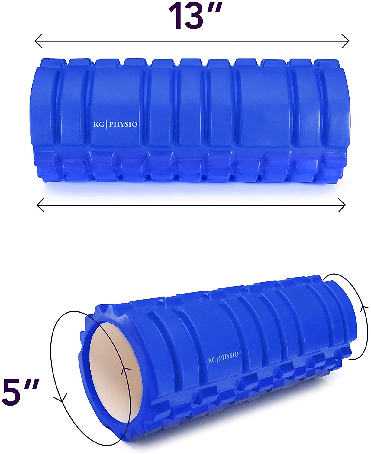 KG Physio Foam Roller for Back Legs & Arms, Ultra-Lightweight Foam Rollers for Muscles 3 Massage Intensities - Image 4