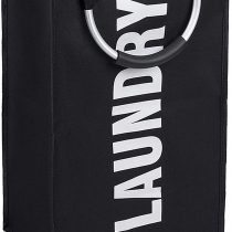 FB FunkyBuys laundry bag Collapsible laundry baskets with handles, Large washing laundry basket(Single Black)