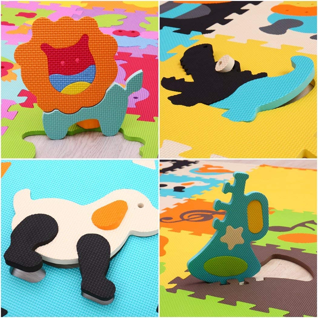 qqpp Mat,Soft EVA Foam Baby Play Mats For Floor, Jigsaws Puzzle Board
