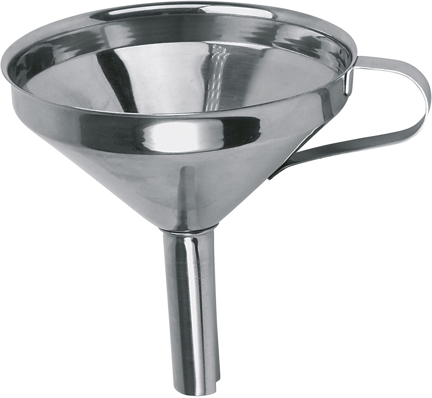 Equinox 503176 Stainless Steel Funnel with Handle Diameter 10 cm, Silver