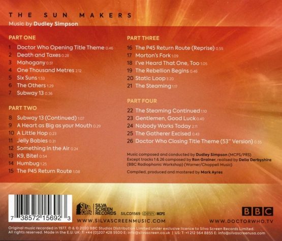 Doctor Who - The Sun Makers - Original TV Soundtrack - Image 2