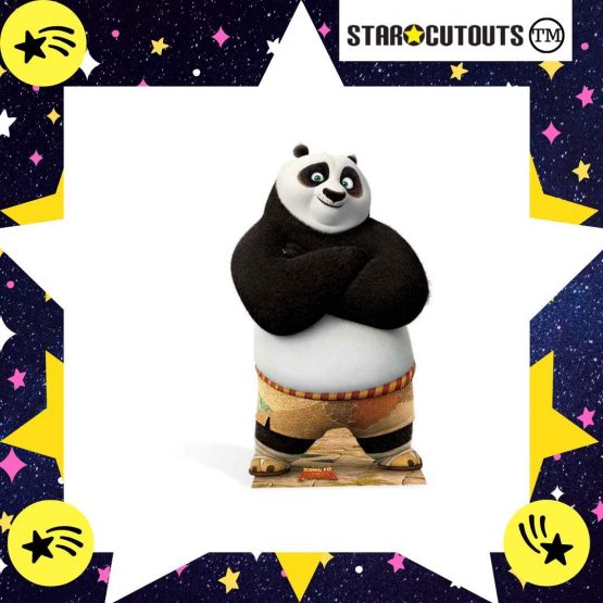 STAR CUTOUTS Ltd SC918 Po Kung Fu Panda Mini Cardboard Cutout for Animal Parties, Fans and Events Height 95cm, Multicolour - Image 3