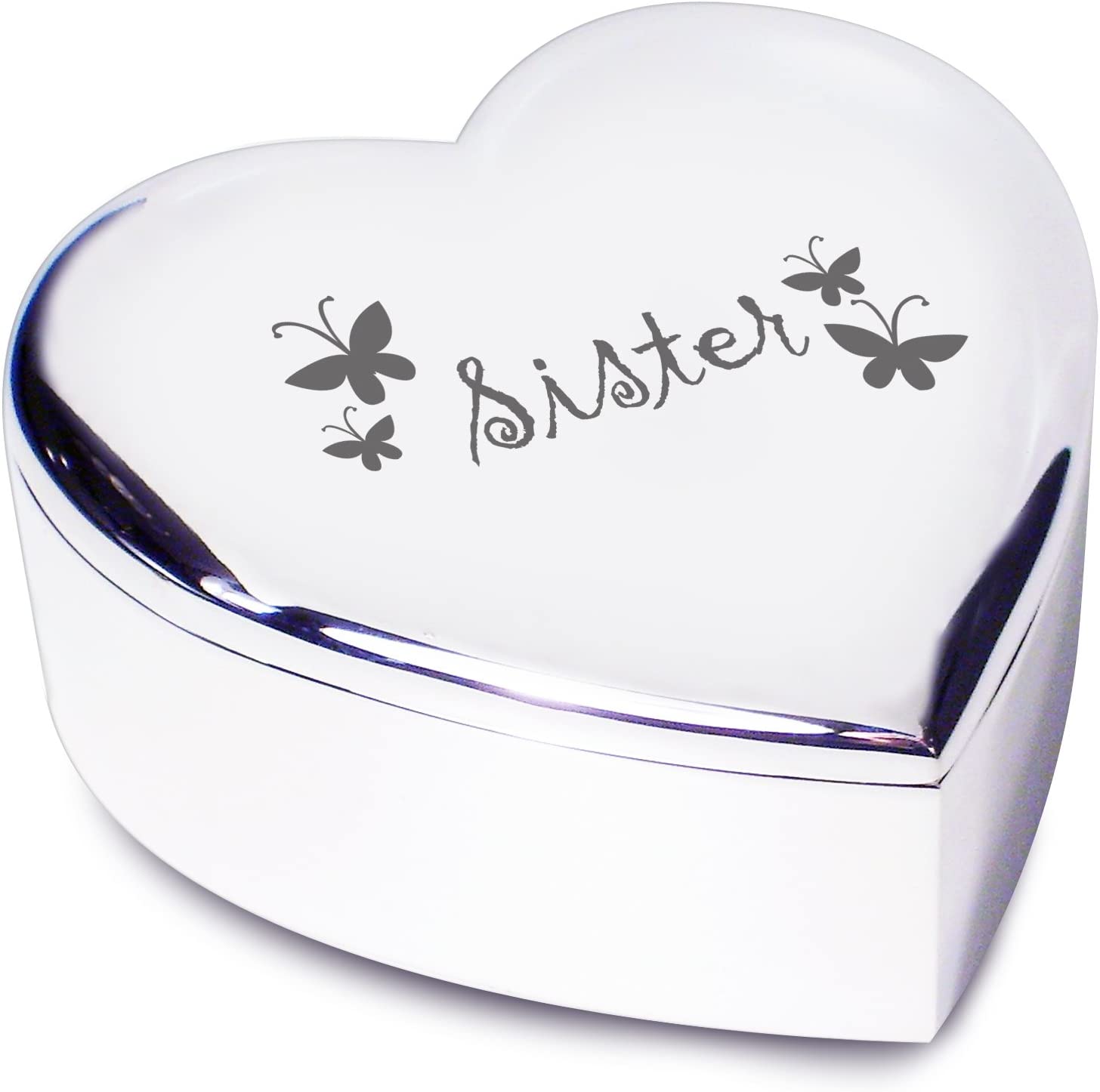 Sister Heart Trinket. Ideal gifts and presents for weddings Christenings, Birthdays, Christmas etc…, Silver