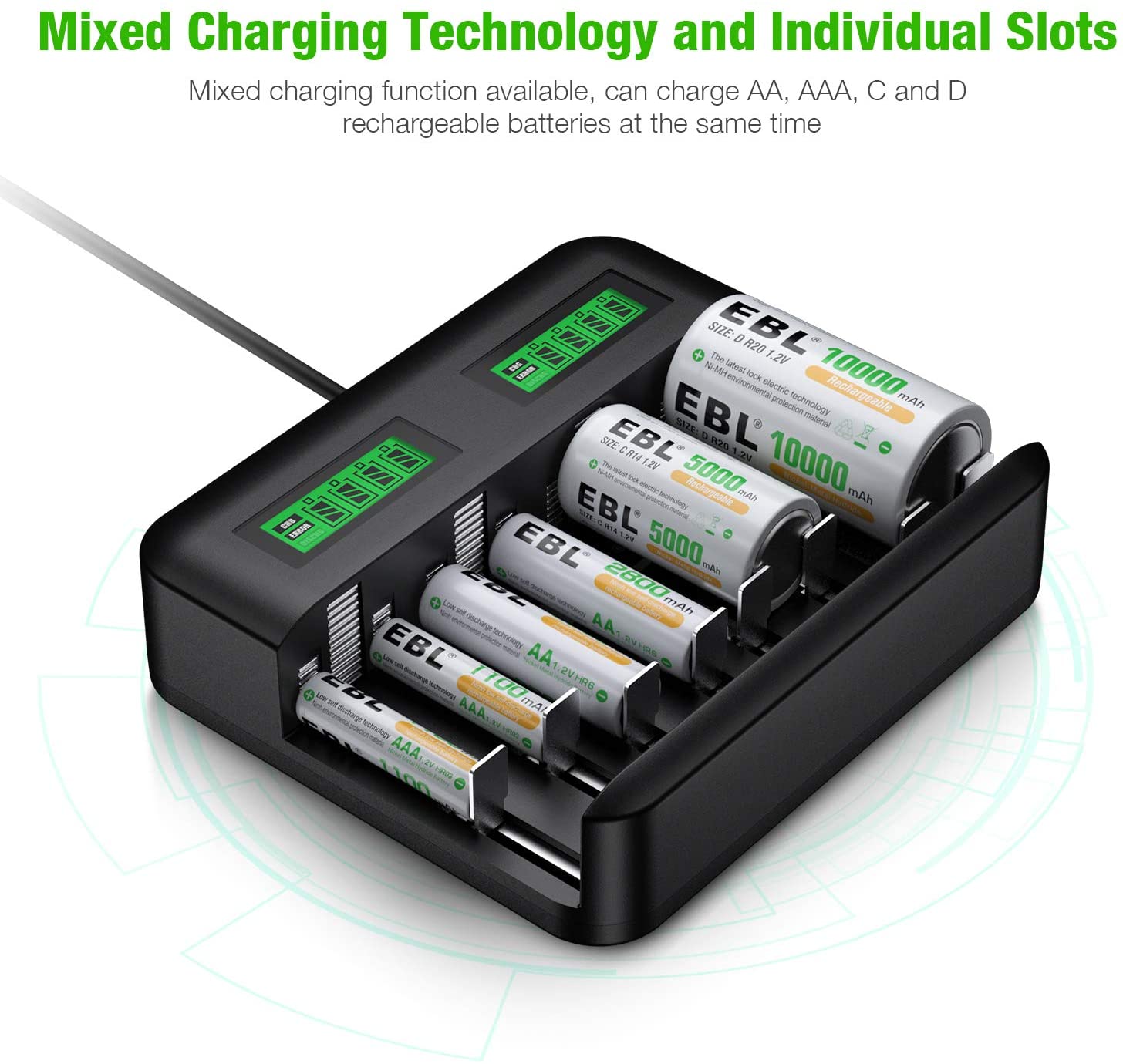 EBL LCD Universal Battery Charger - Image 4