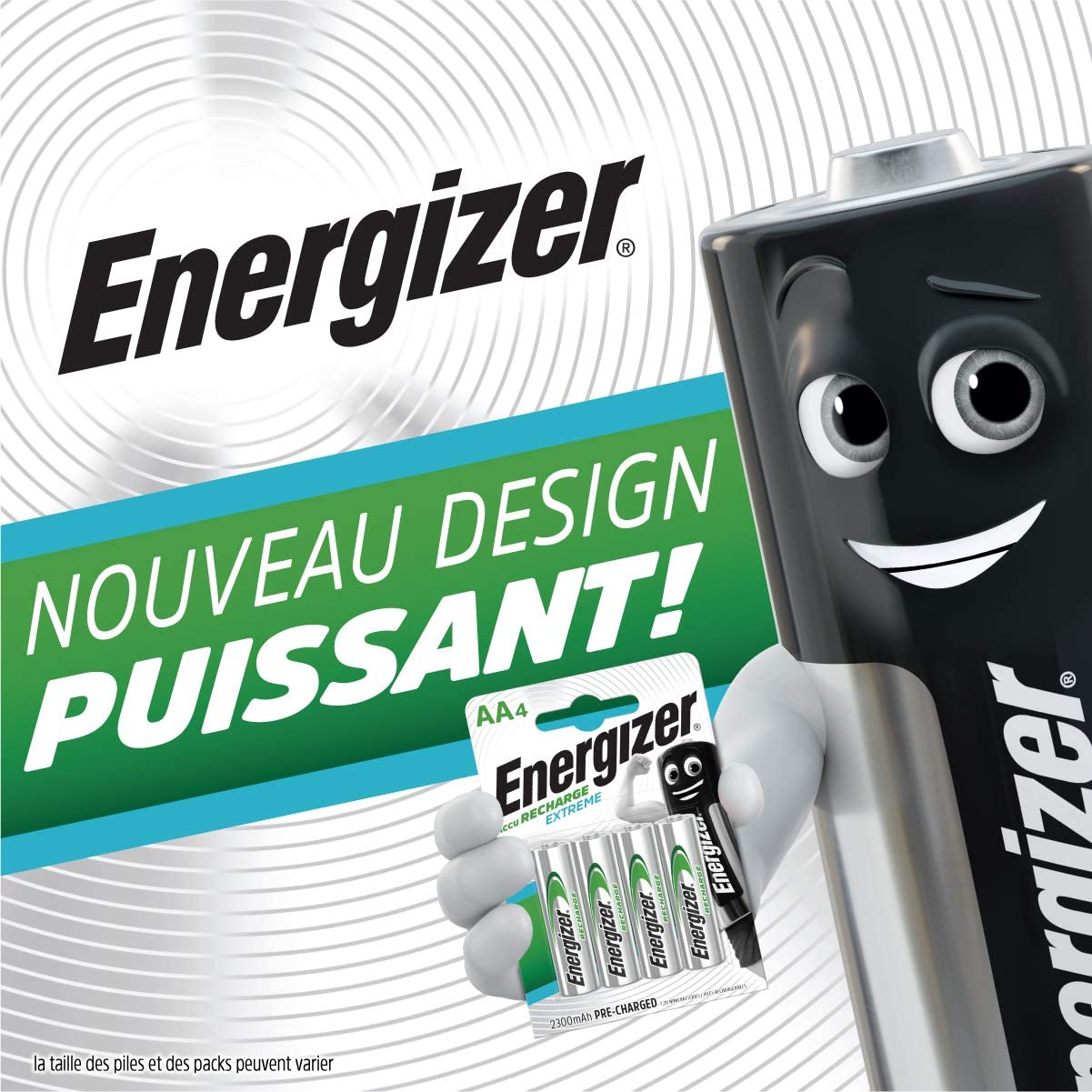 Energizer Accu Recharge Extreme Rechargeable AA Batteries, 4 Pack, Grey - Image 3