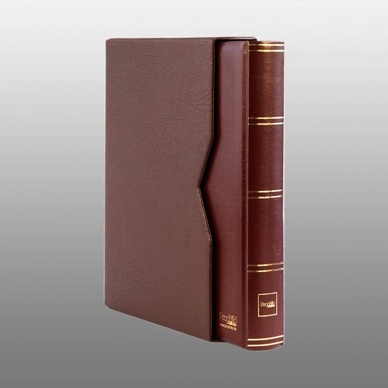 Prophila stockbook 60 white divided sides padded with slipcase red - Image 2